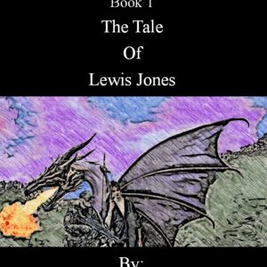 A dragon breathing fire in a fantasy book cover.